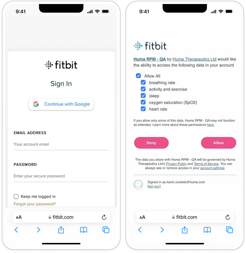 Fitbit Connectivity