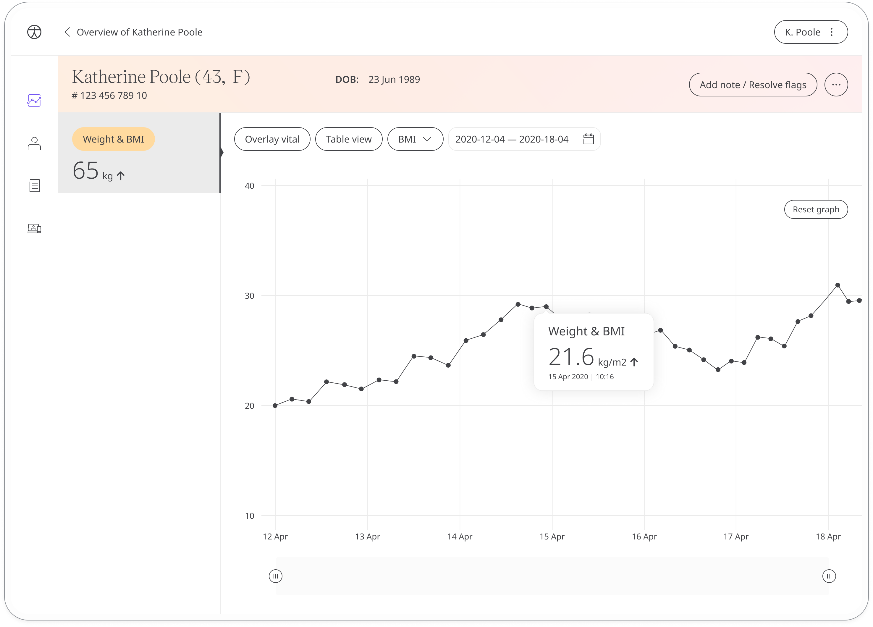 Viewing BMI module details in the Huma Portal