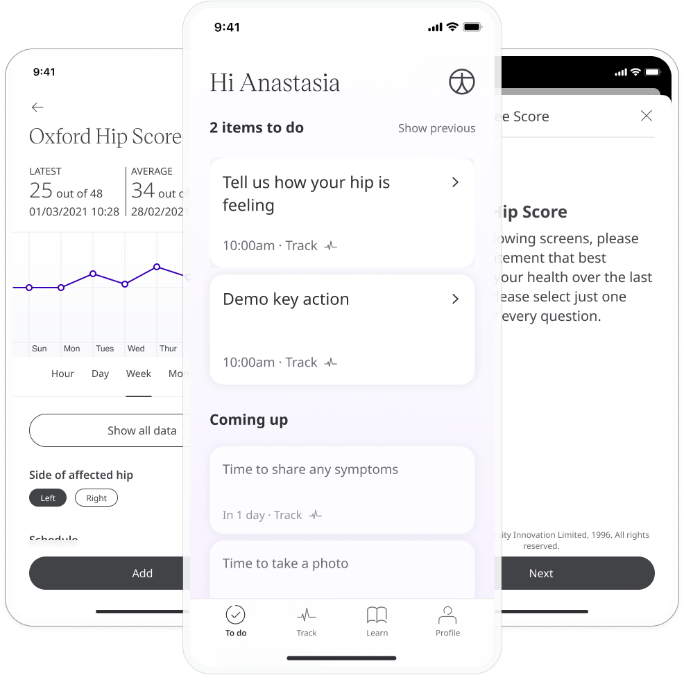 Oxford Hip Score in the Huma App