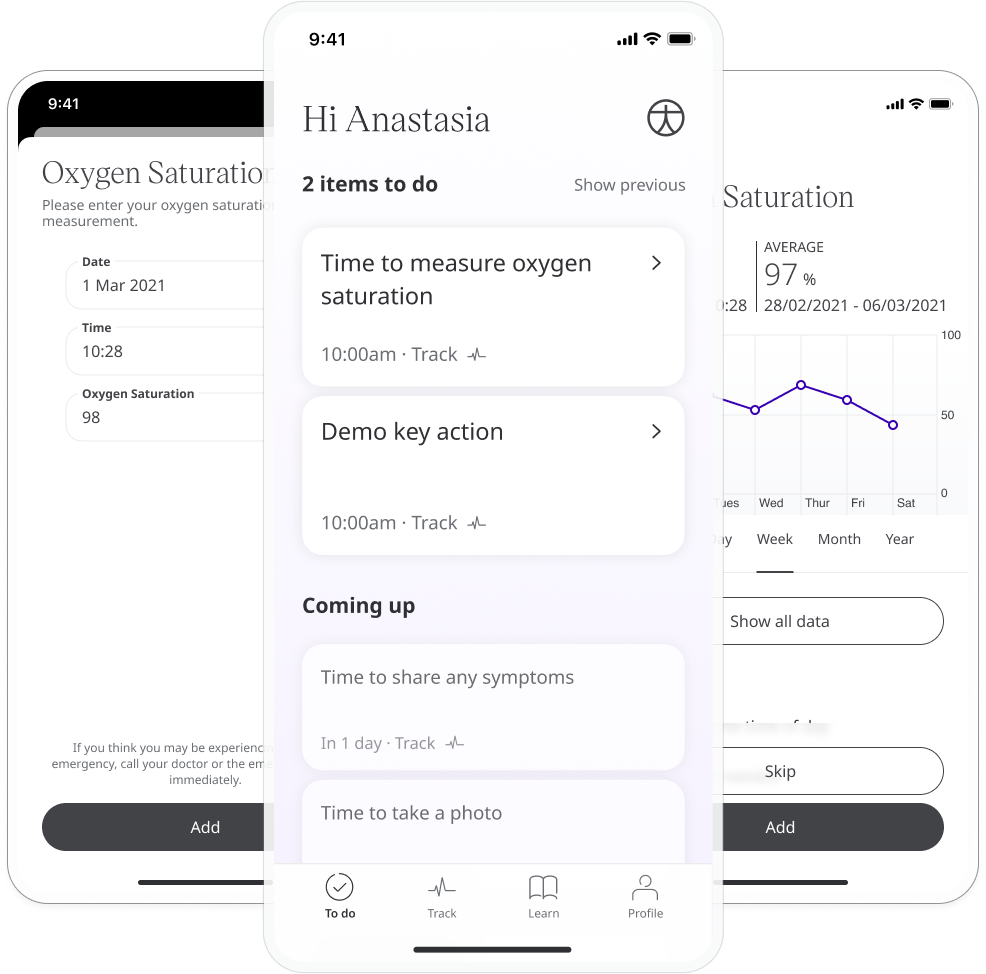 Adding a value of Oxygen Saturation in the Huma App