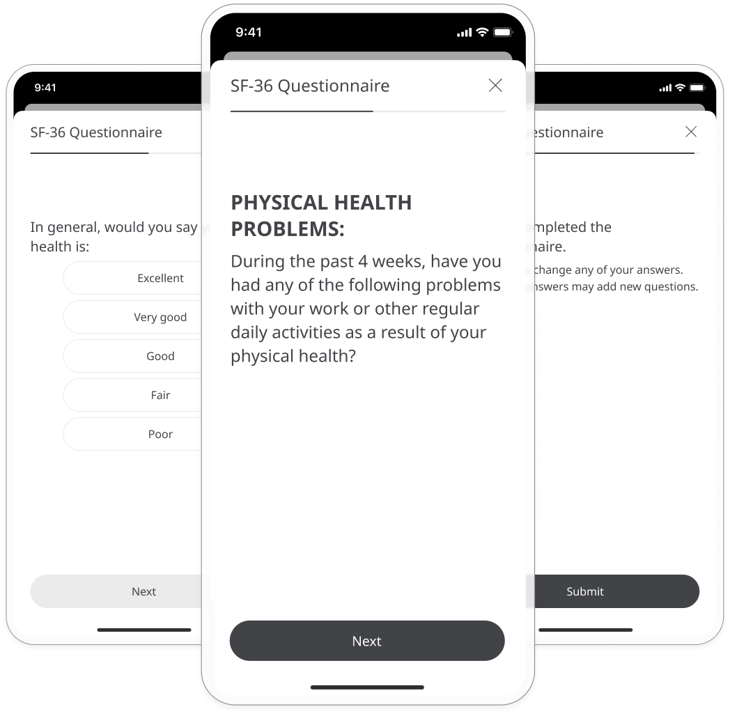 Short Form Health Survey in Huma App 