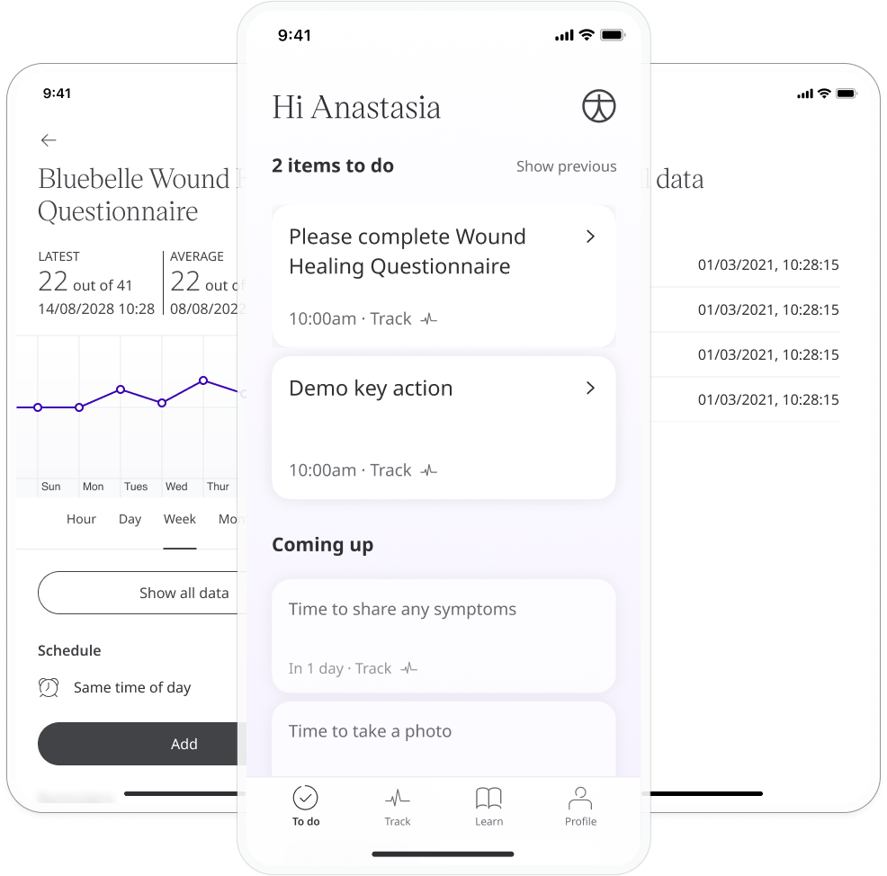 Wound Healing Questionnaire (WHQ) in Huma App